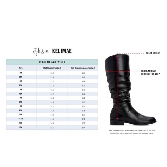 New Style & Co Kelimae Scrunched Boots Black​ - Picture 6 of 6